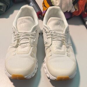 On Running Cream Athletic Shoes